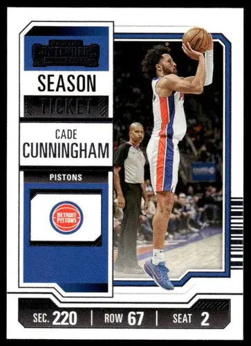 Cade Cunningham basketball card from Panini Contenders with original gloss in 2023-24 season