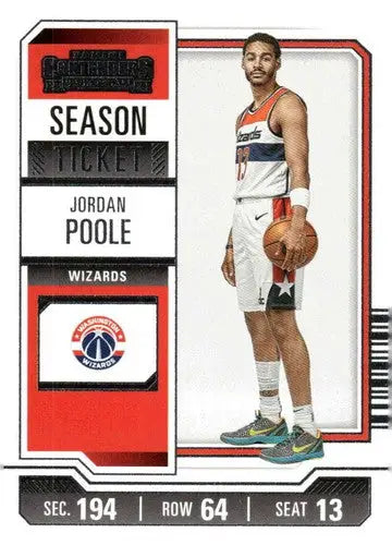 2023-24 Panini Contenders Season Ticket Retail #21 Jordan Poole NM-MT W ID:74198 - Basketball Card Single