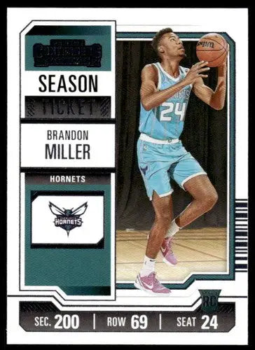 2023-24 Panini Contenders Season Ticket Retail #24 Brandon Miller NM-MT ID:74200 - Basketball Card Single