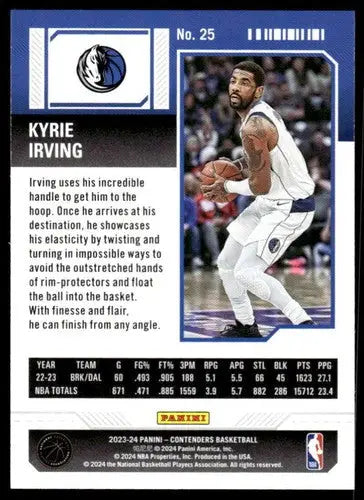 2023-24 Panini Contenders Season Ticket Retail #25 Kyrie Irving NM-MT M ID:74201 - Basketball Card Single