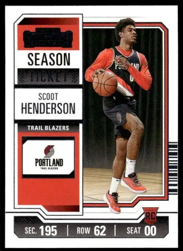 2023-24 Panini Contenders Season Ticket Retail #27 Scoot Henderson NM-M ID:74203 - Basketball Card Single