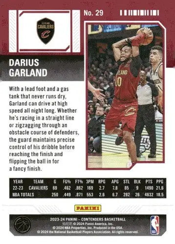 2023-24 Panini Contenders Season Ticket Retail #29 Darius Garland NM-MT ID:74204 - Basketball Card Single