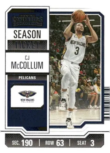 CJ McCollum basketball card from Panini Contenders Season Ticket Retail with original gloss