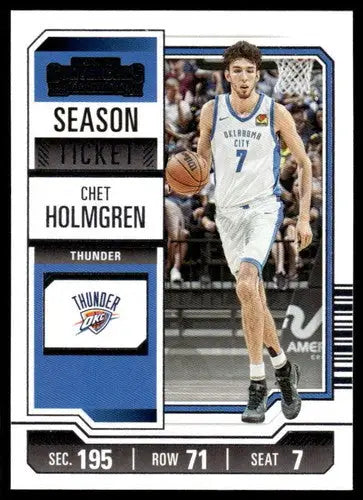 Chet Holmgren basketball card from 2023-24 Panini Contenders Season Ticket retail series