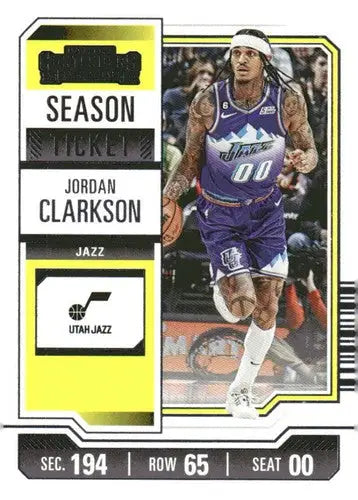 Jordan Clarkson basketball card from 2023-24 Panini Contenders Season Ticket Retail
