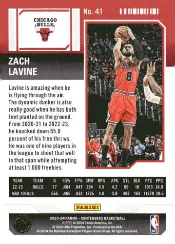 2023-24 Panini Contenders Season Ticket Retail #41 Zach LaVine NM-MT Bu ID:74211 - Basketball Card Single