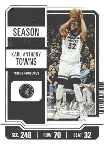 2023-24 Panini Contenders Season Ticket Retail #42 Karl-Anthony Towns N ID:74212 - Basketball Card Single