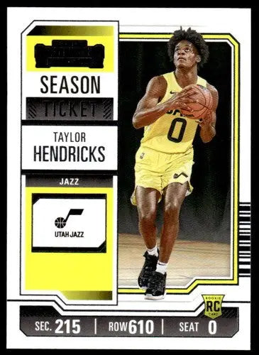 Original gloss Panini Contenders Taylor Hendricks basketball card 2023-24 season