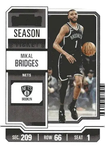 2023-24 Panini Contenders Season Ticket Retail #50 Mikal Bridges NM-MT ID:74671 - Basketball Card Single