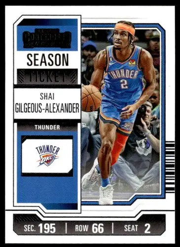 2023-24 Panini Contenders Season Ticket Retail #52 Shai Gilgeous-Alexan ID:74990 - Basketball Card Single