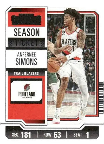 2023-24 Panini Contenders Season Ticket Retail #54 Anfernee Simons NM-M ID:74219 - Basketball Card Single