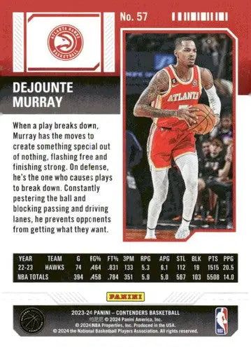 2023-24 Panini Contenders Season Ticket Retail #57 Dejounte Murray NM-M ID:74221 - Basketball Card Single