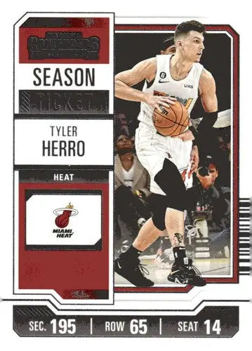 Tyler Herro basketball ticket from 2023-24 Panini Contenders Season Ticket Retail
