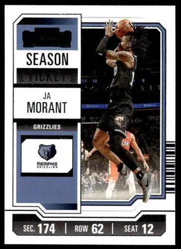 2023-24 Panini Contenders Season Ticket Ja Morant basketball card with original gloss