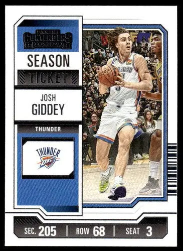 2023-24 Panini Contenders Season Ticket Retail #8 Josh Giddey NM-MT Thu ID:74661 - Basketball Card Single