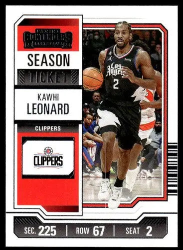 2023-24 Panini Contenders Season Ticket Retail #80 Kawhi Leonard NM-MT ID:74238 - Basketball Card Single