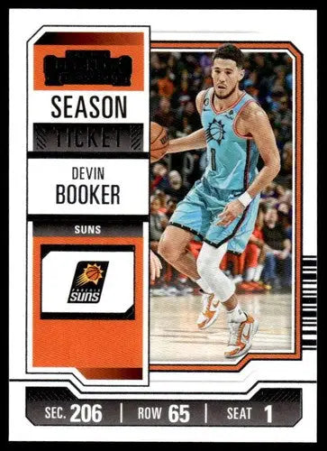 Original gloss Devin Booker basketball ticket from Panini Contenders Season Ticket retail