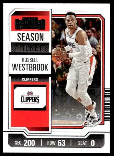2023-24 Panini Contenders Season Ticket Retail #86 Russell Westbrook NM ID:74241 - Basketball Card Single
