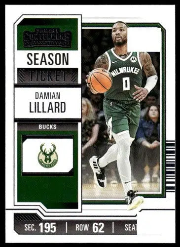 2023-24 Panini Contenders Season Ticket Retail #9 Damian Lillard NM-MT ID:74189 - Basketball Card Single