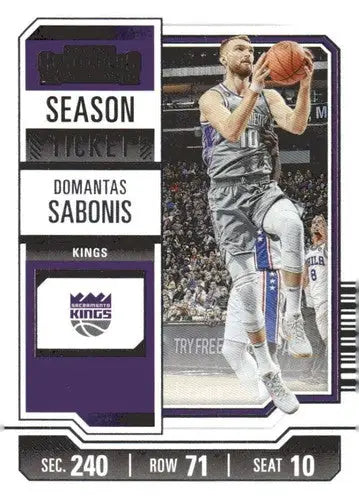 2023-24 Panini Contenders Season Ticket Retail #91 Domantas Sabonis NM- ID:74681 - Basketball Card Single