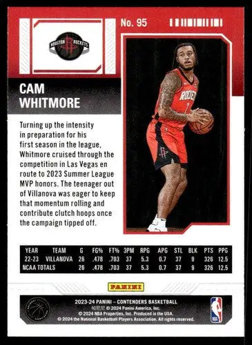 Cam Whitmore basketball card from Panini Contenders Season Ticket Retail product