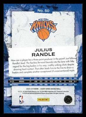 2023-24 Panini Court Kings #50 Julius Randle - Basketball Card Single
