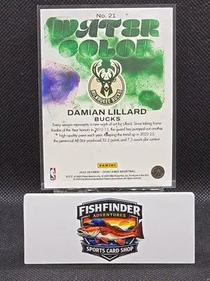 2023-24 Panini Court Kings - Water Color Damian Lillard #21 - Basketball Card Single