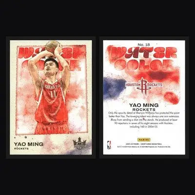 2023-24 Panini Court Kings Yao Ming #18 Water Color Insert Rockets HOF - Basketball Card Single
