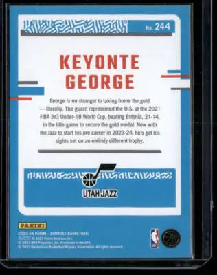 2023-24 Panini Donruss Basketball Keyonte George #244 Rated Rookie Basketball - Basketball Card Single