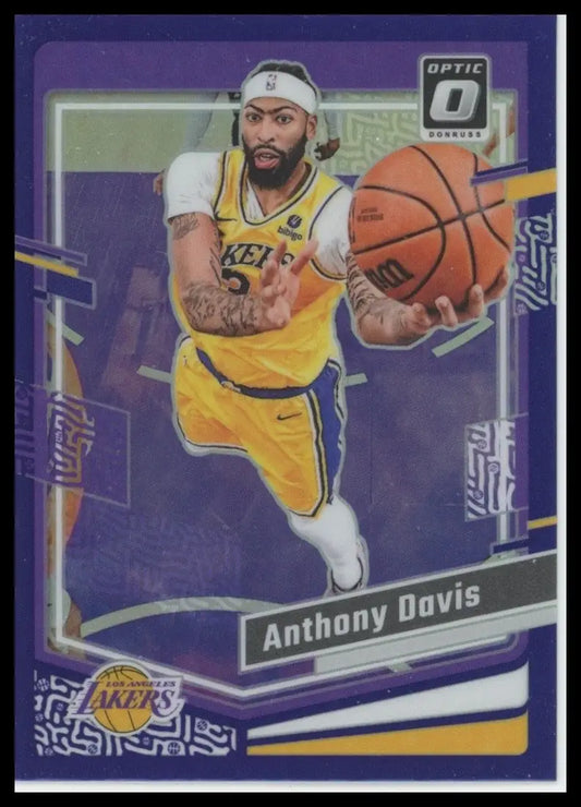 2023-24 Panini Donruss Optic - Anthony Davis #144 Purple Prizm - Basketball Card Single