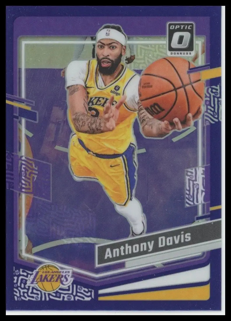 2023-24 Panini Donruss Optic - Anthony Davis #144 Purple Prizm - Basketball Card Single