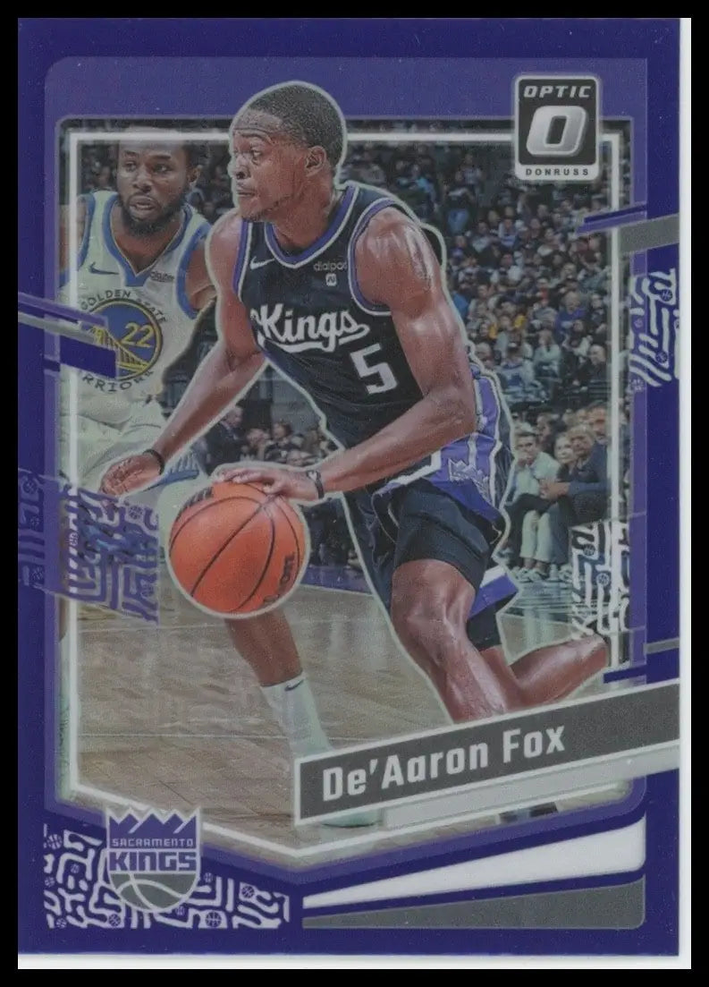 2023-24 Panini Donruss Optic - De’Aaron Fox #52 Purple Prizm - Basketball Card Single