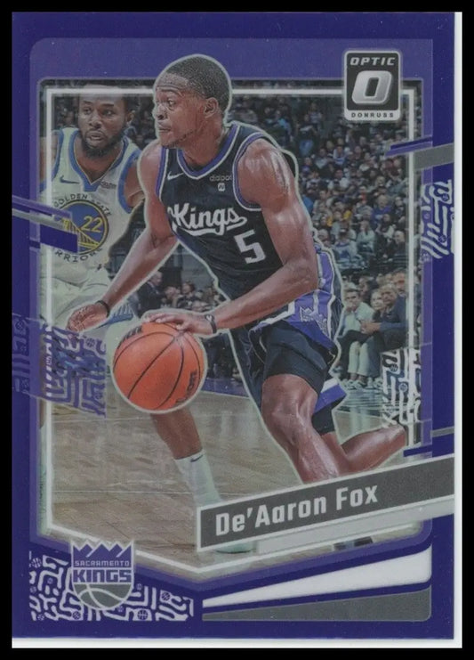 2023-24 Panini Donruss Optic - De’Aaron Fox #52 Purple Prizm - Basketball Card Single