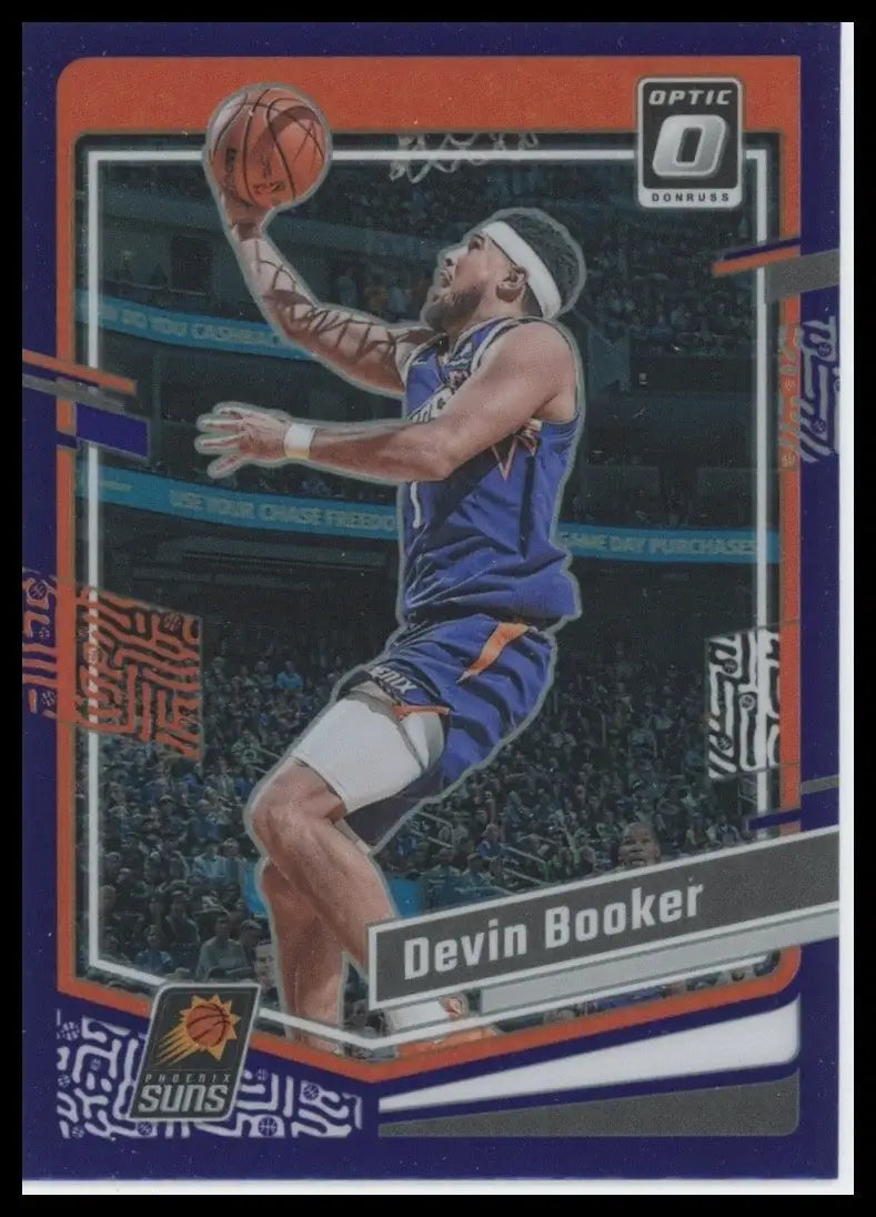 2023-24 Panini Donruss Optic - Devin Booker #44 Purple Prizm - Basketball Card Single