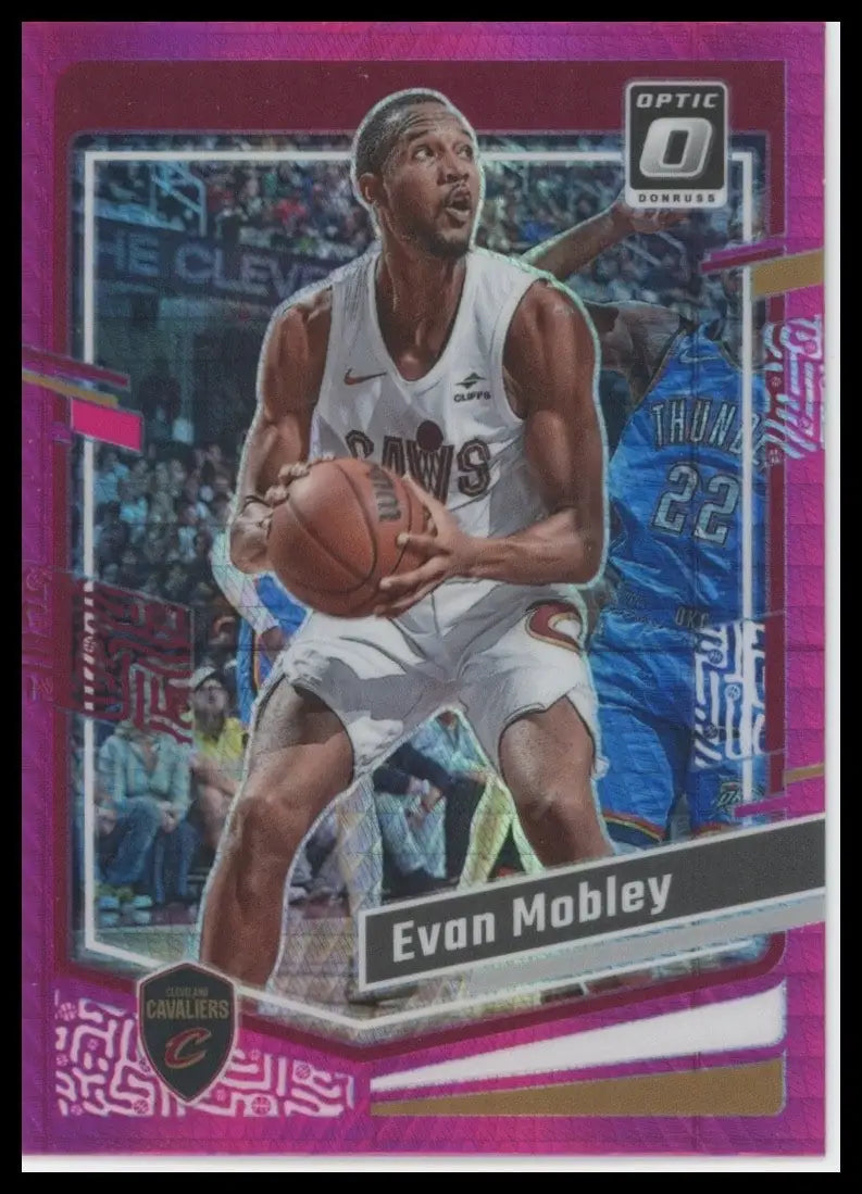 2023-24 Panini Donruss Optic Evan Mobley #45 Pink Hyper Cleveland Cavaliers Card