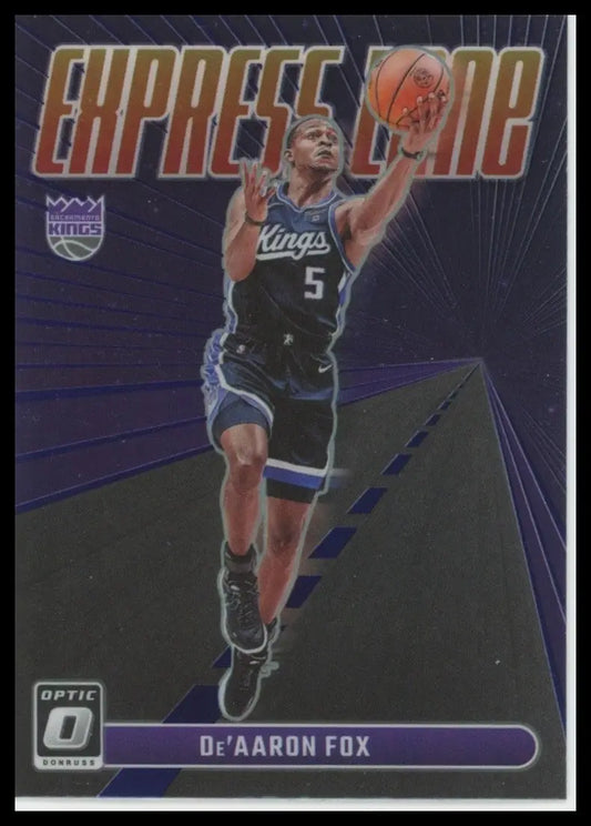 2023-24 Panini Donruss Optic - Express Lane De’Aaron Fox #16 Purple Prizm - Basketball Card Single