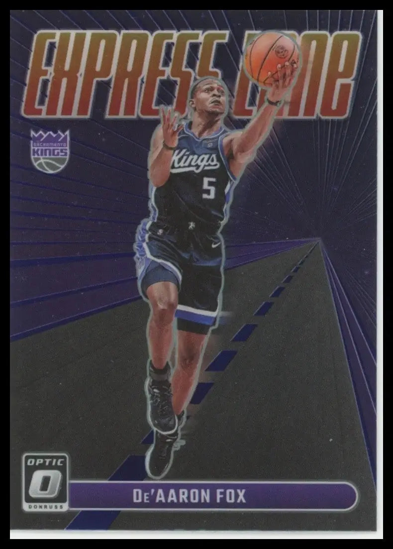 2023-24 Panini Donruss Optic - Express Lane De’Aaron Fox #16 Purple Prizm - Basketball Card Single