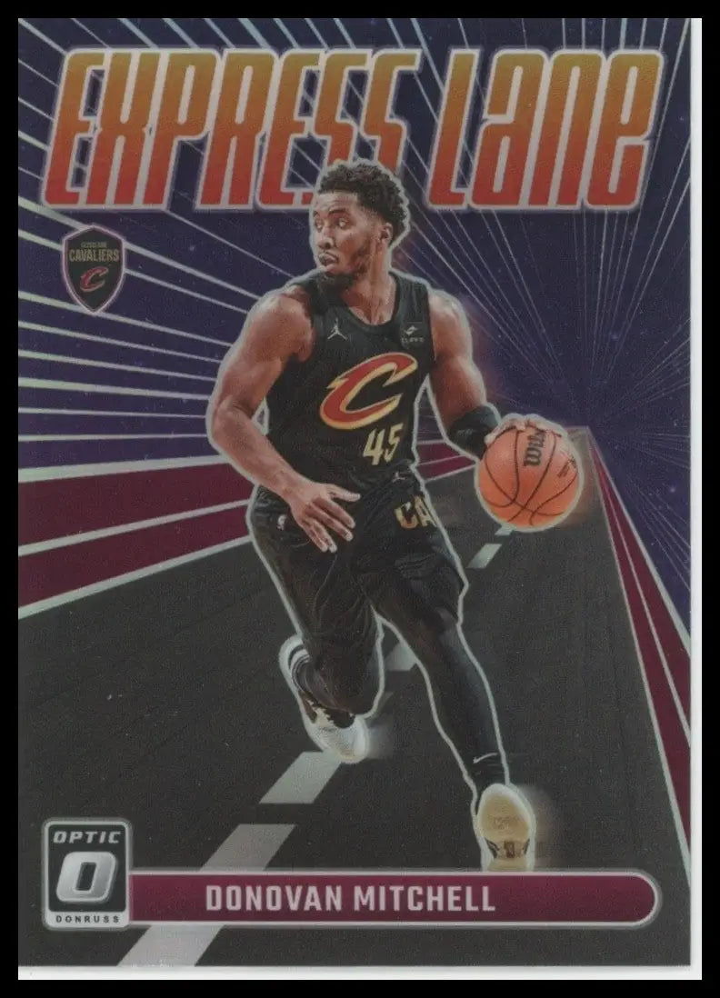 2023-24 Panini Donruss Optic - Express Lane Donovan Mitchell #19 Holo Prizm - Basketball Card Single