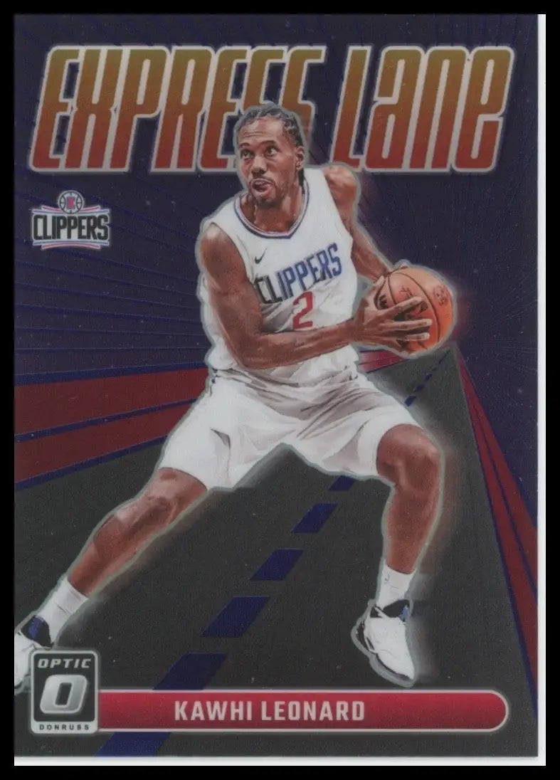 2023-24 Panini Donruss Optic - Express Lane Kawhi Leonard #4 Purple Prizm - Basketball Card Single