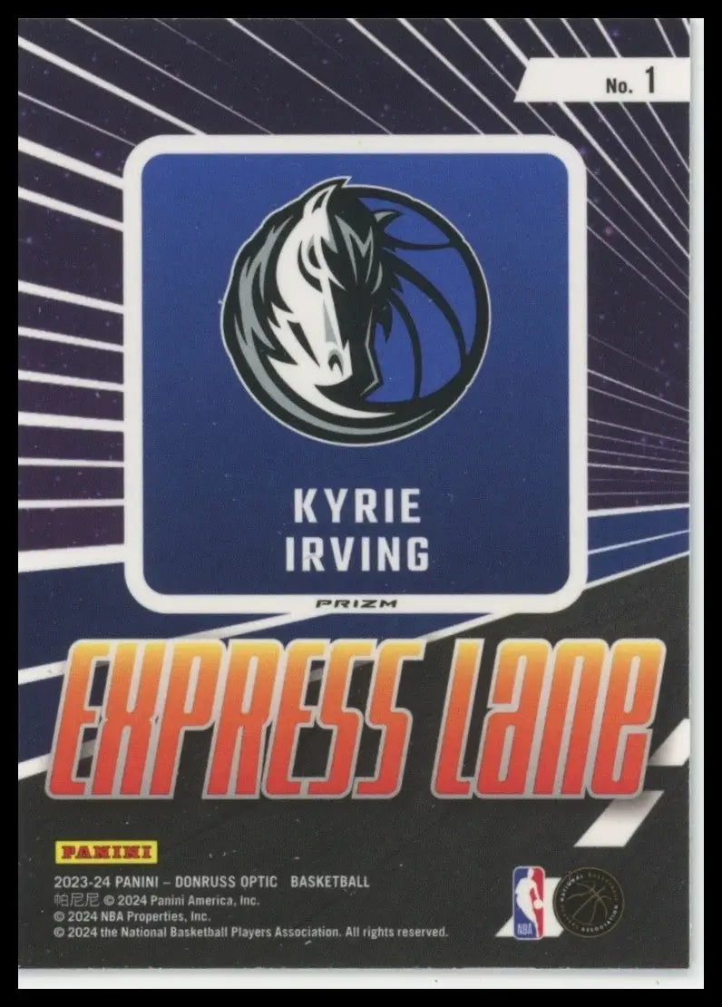 2023-24 Panini Donruss Optic - Express Lane Kyrie Irving #1 Purple Prizm - Basketball Card Single