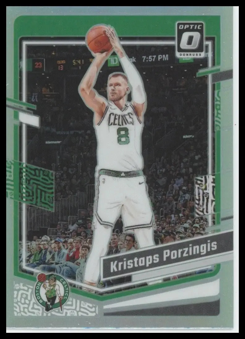 2023-24 Panini Donruss Optic Holo Kristaps Porzingis #120 Boston Celtics Card
