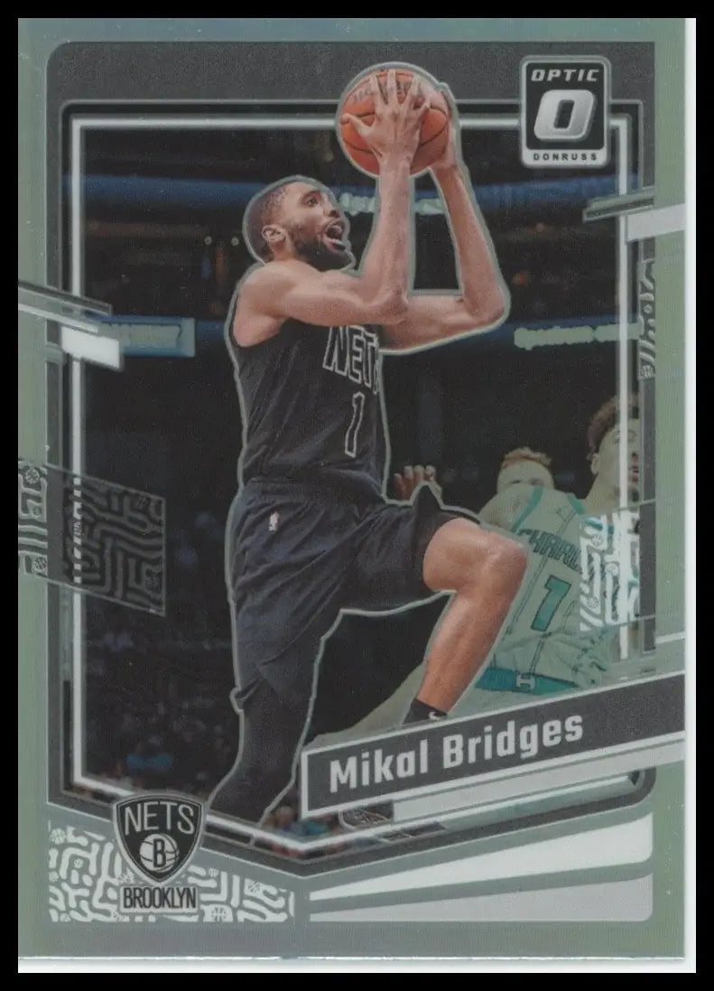 2023-24 Panini Donruss Optic Holo Mikal Bridges #199 Brooklyn Nets Basketball