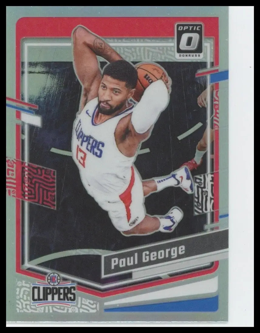 2023-24 Panini Donruss Optic Holo Paul George #157 Los Angeles Clippers Card NBA
