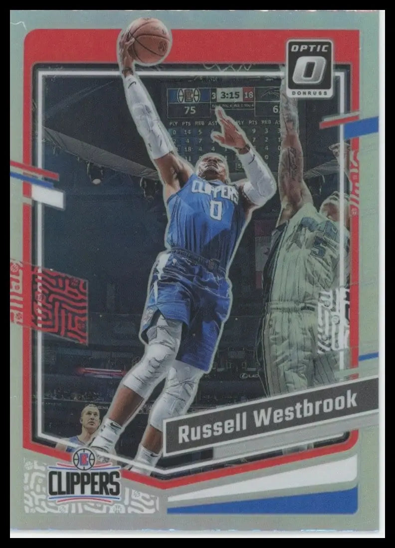 2023-24 Panini Donruss Optic Holo Russell Westbrook #81 Los Angeles Clippers NBA