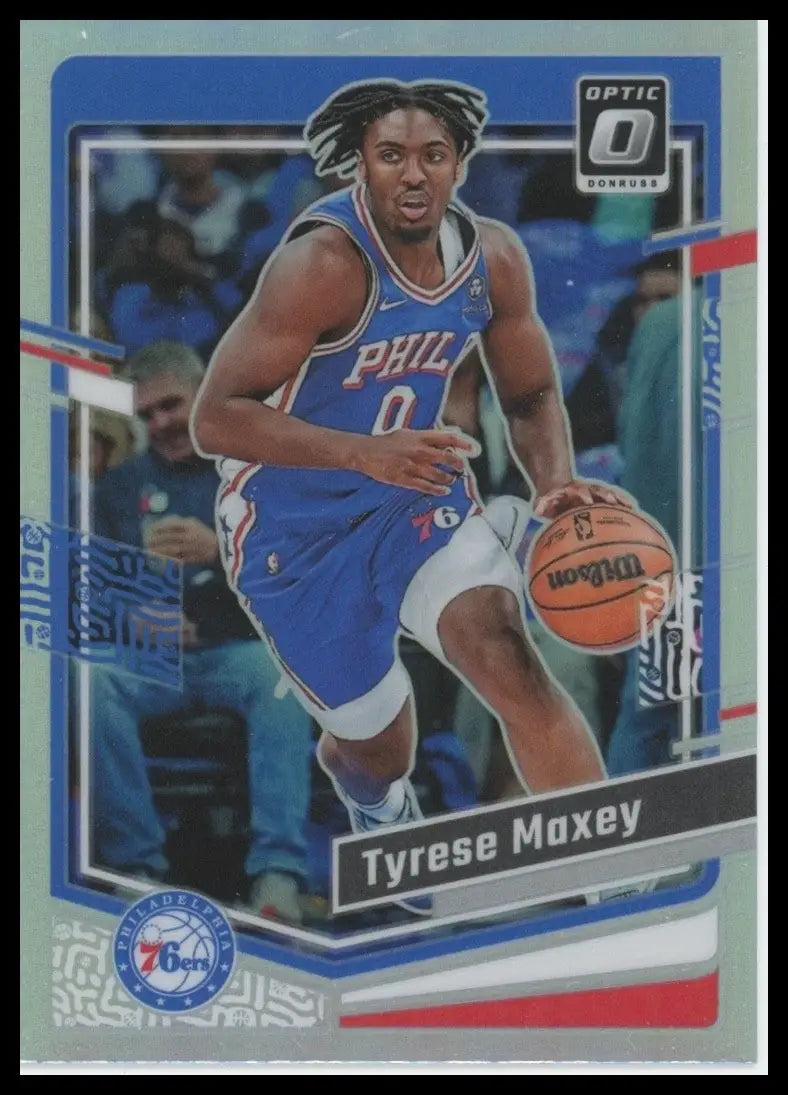 2023-24 Panini Donruss Optic Holo Tyrese Maxey #70 Philadelphia 76ers Basketball