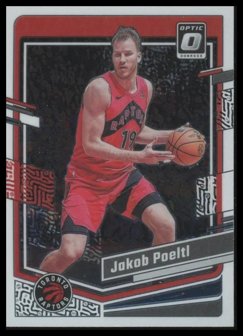 2023-24 Panini Donruss Optic Jakob Poeltl #94 Toronto Raptors Basketball Card - Basketball Card Single