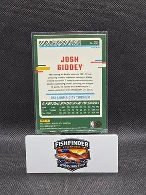2023-24 Panini Donruss Optic - Josh Giddey #33 Green Hyper Prizm - Basketball Card Single