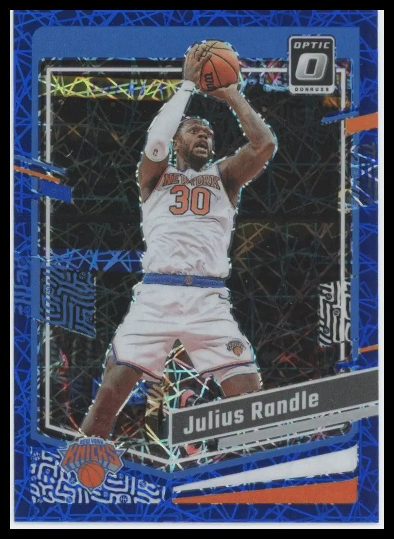 2023-24 Panini Donruss Optic - Julius Randle #40 Blue Velocity Prizm - Basketball Card Single