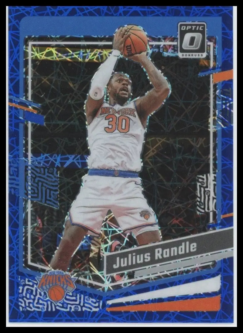 2023-24 Panini Donruss Optic - Julius Randle #40 Blue Velocity Prizm - Basketball Card Single