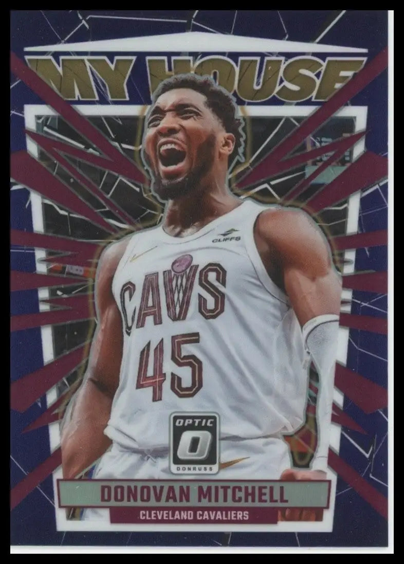 2023-24 Panini Donruss Optic - My House Donovan Mitchell #13 Purple Prizm - Basketball Card Single